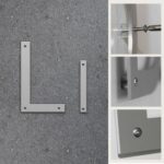 Fasadbokstav L i Aluminium med skruvhål