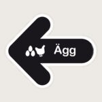 Golvpil svart Ägg vänster