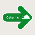 Golvpil grön Catering höger