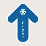 Golvpil blå Fryst uppåt