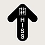 Golvpil svart Hiss vertikal