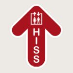 Golvpil röd Hiss uppåt