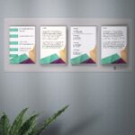 Aluminiumplatta med fyra skyltramar