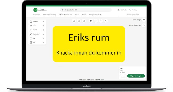 Designa din egen plastskylt