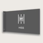 Flaggskylt Hiss Grå 295 x 180 mm