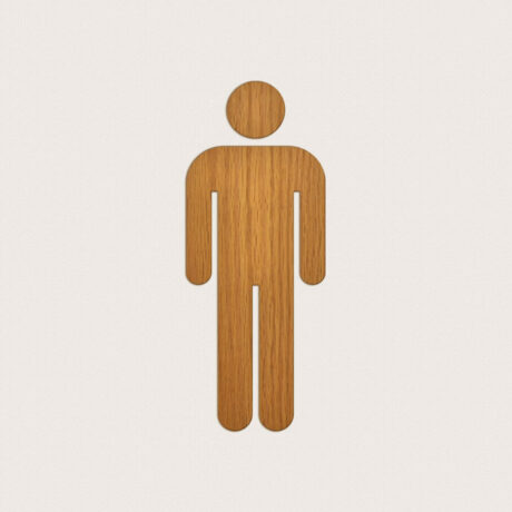 Konturskuret Piktogram Herrar i Trä