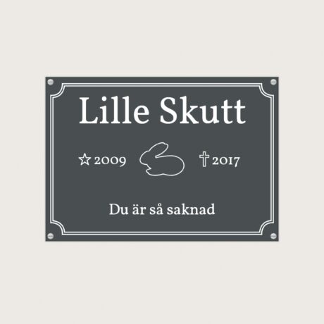 Minnesskylt Kanin i Plats