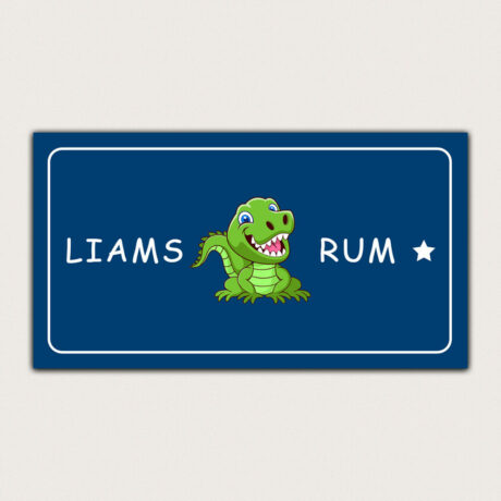 Skylt till barnrum dinosaurie