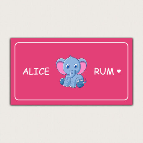 Dörrskylt barnrum elefant