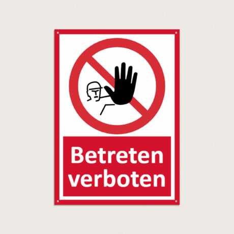 Betreten verboten schild aus Metall 250 x 350 mm