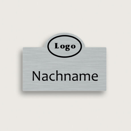 Namesschild metall reckteck mit halbkreis jcde5270