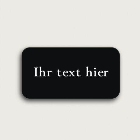 Namesschild schwarz metall 60 x 30 mm jcde5206-s