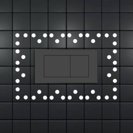 Kontrastmarkering Kakel Vita cirklar