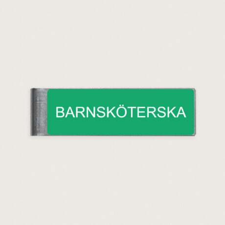 Namnskylt Barnsköterska med militärklämma