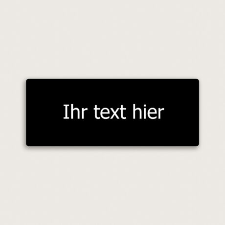 Namesschild aus schwarz metall jcde5209