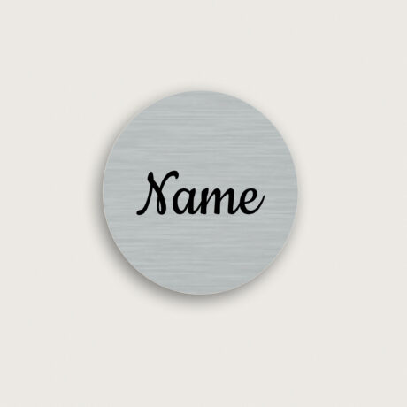 Namesschild metall rund jcde5220