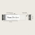 Rumsskylt 150 x 62 mm med utdragbar pappersremsa