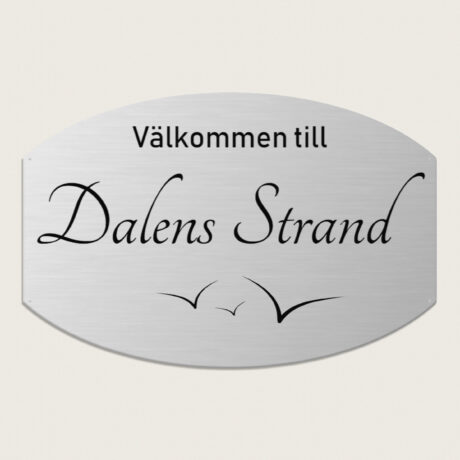Välkommen till skylt i Aluminium 600x400mm.
