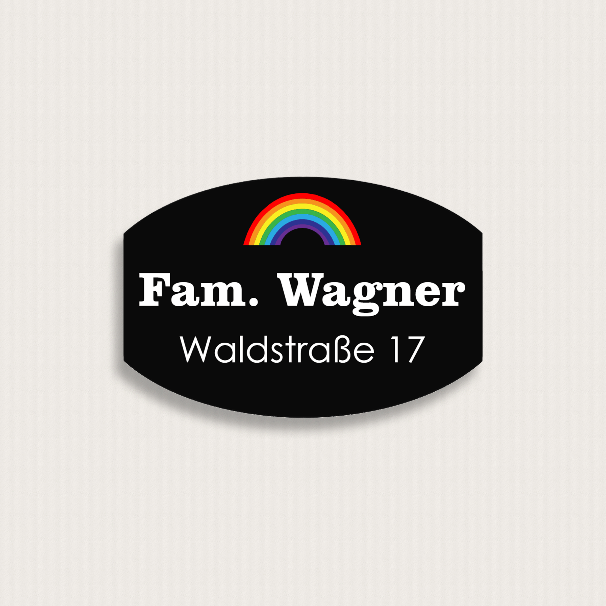 Briefkastenschild aus Aluminium 120 x 80 mm