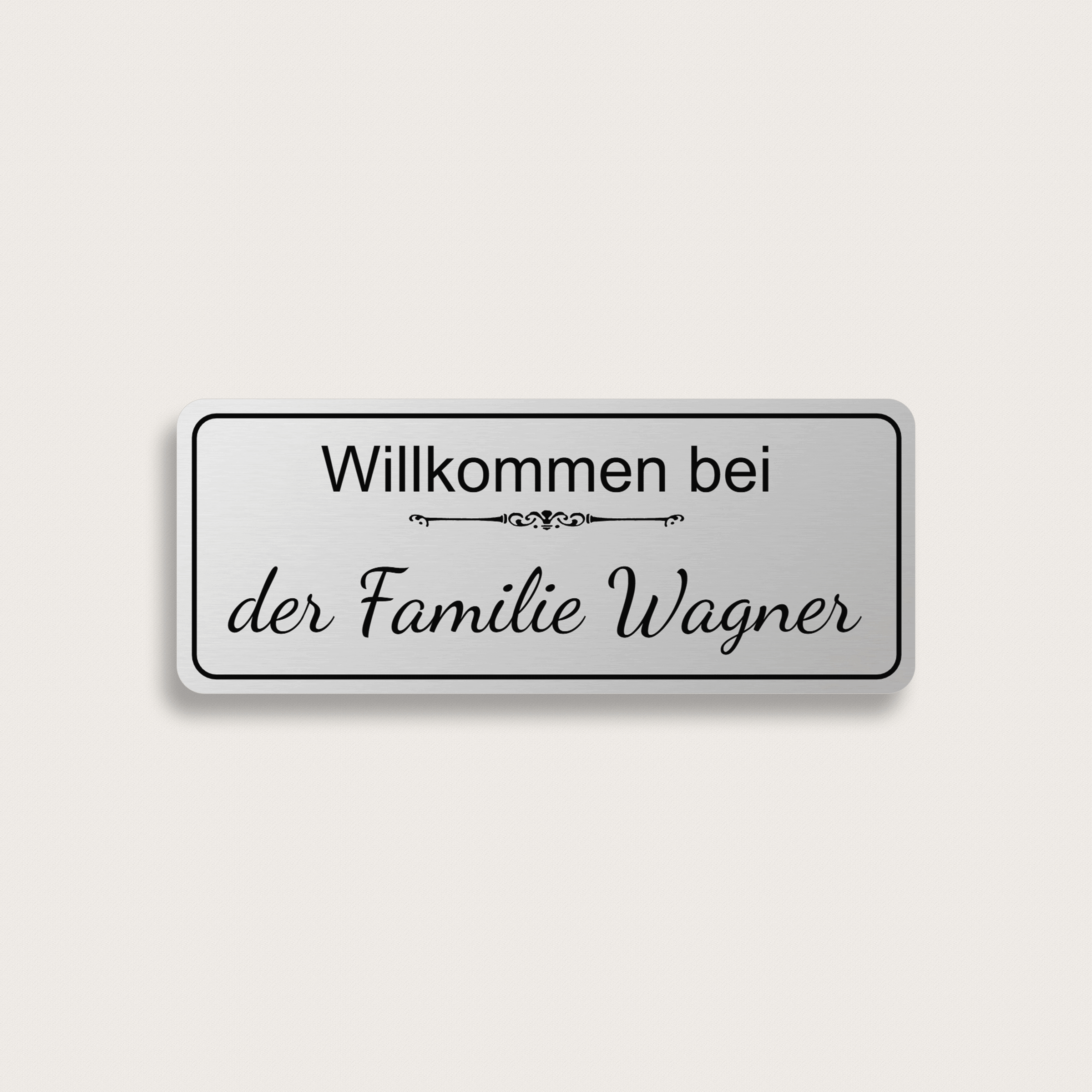 Briefkastenschild aus Aluminium 150 x 60 mm