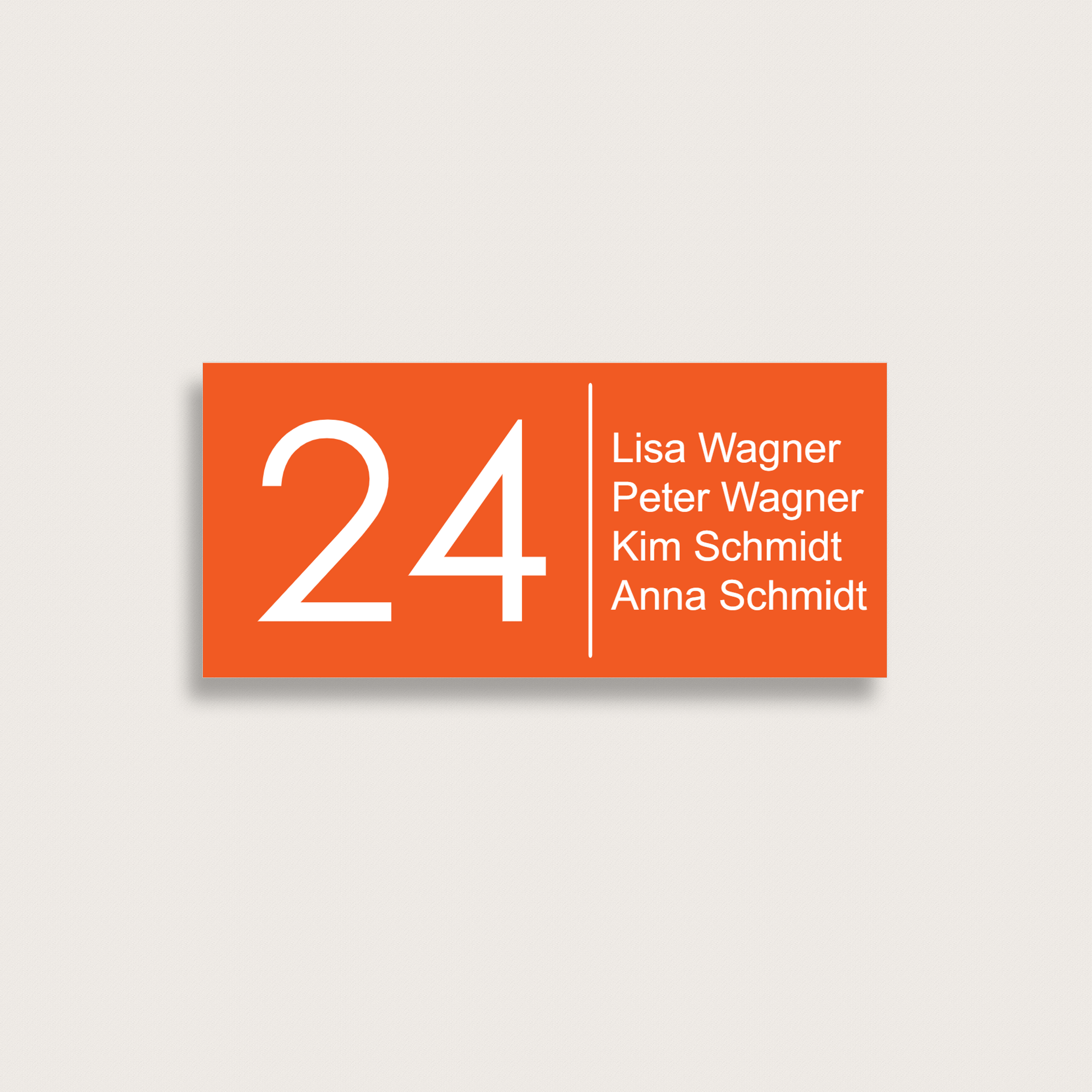 Briefkastenschild aus Kunststoff 100 x 46 mm