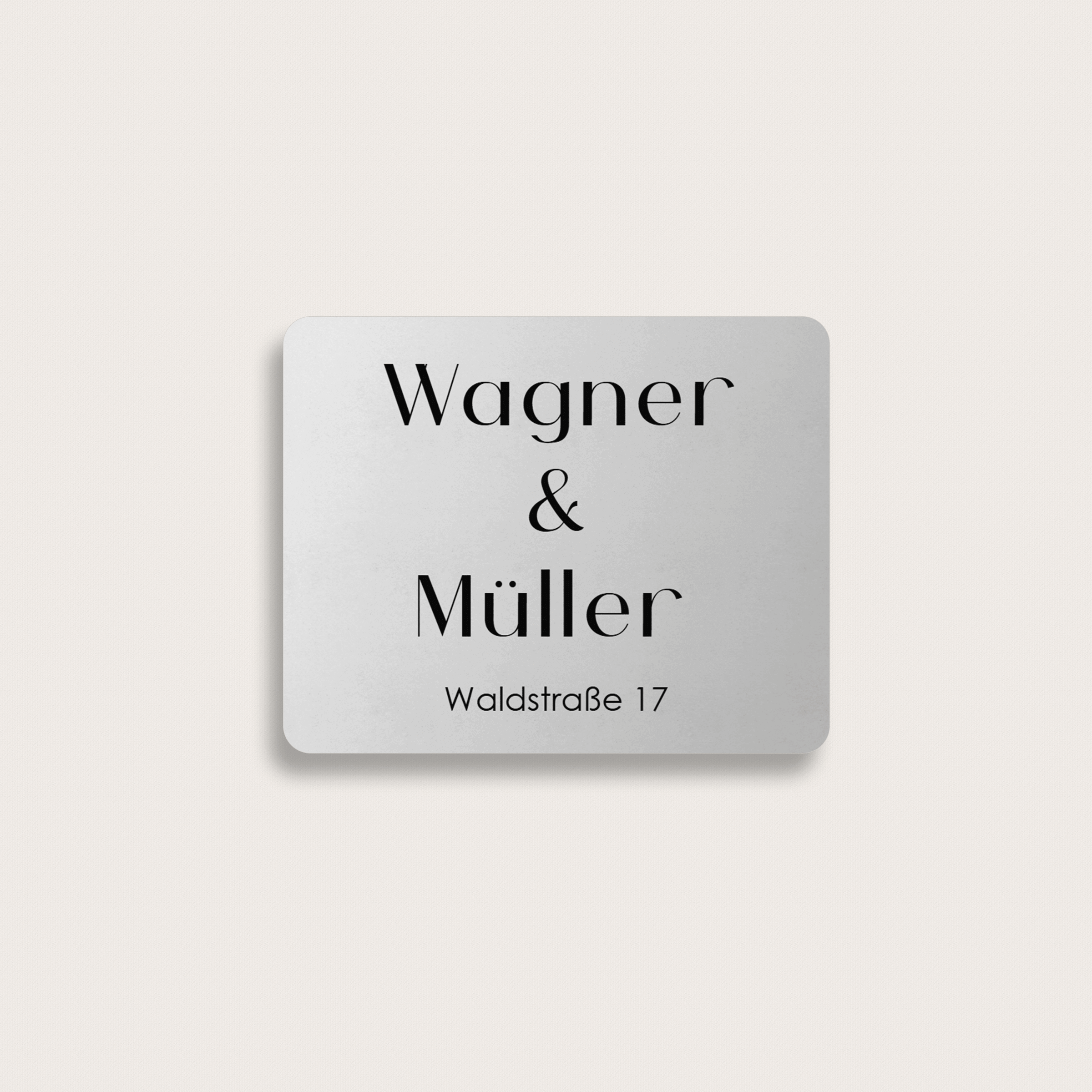 Briefkastenschild aus Kunststoff 100 x 80 mm