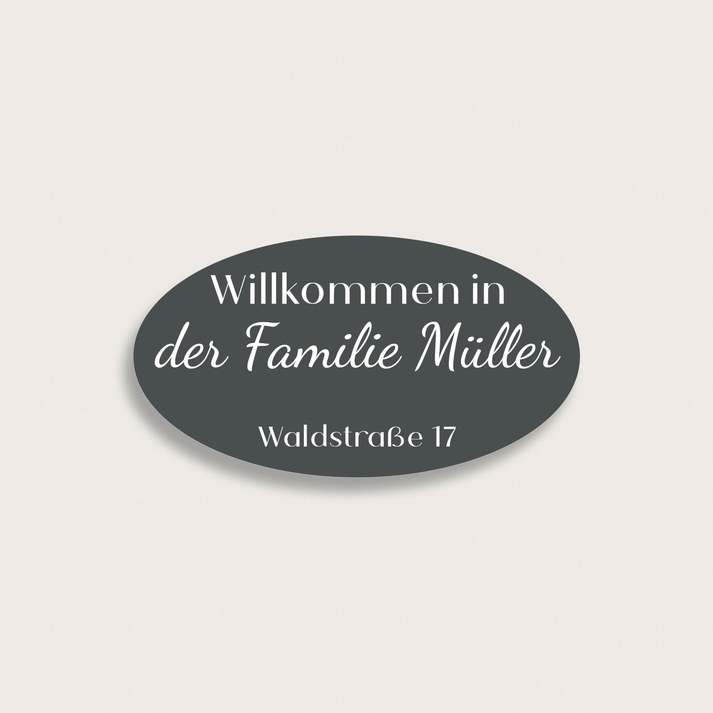 Briefkastenschild aus Kunststoff 110 x 60 mm