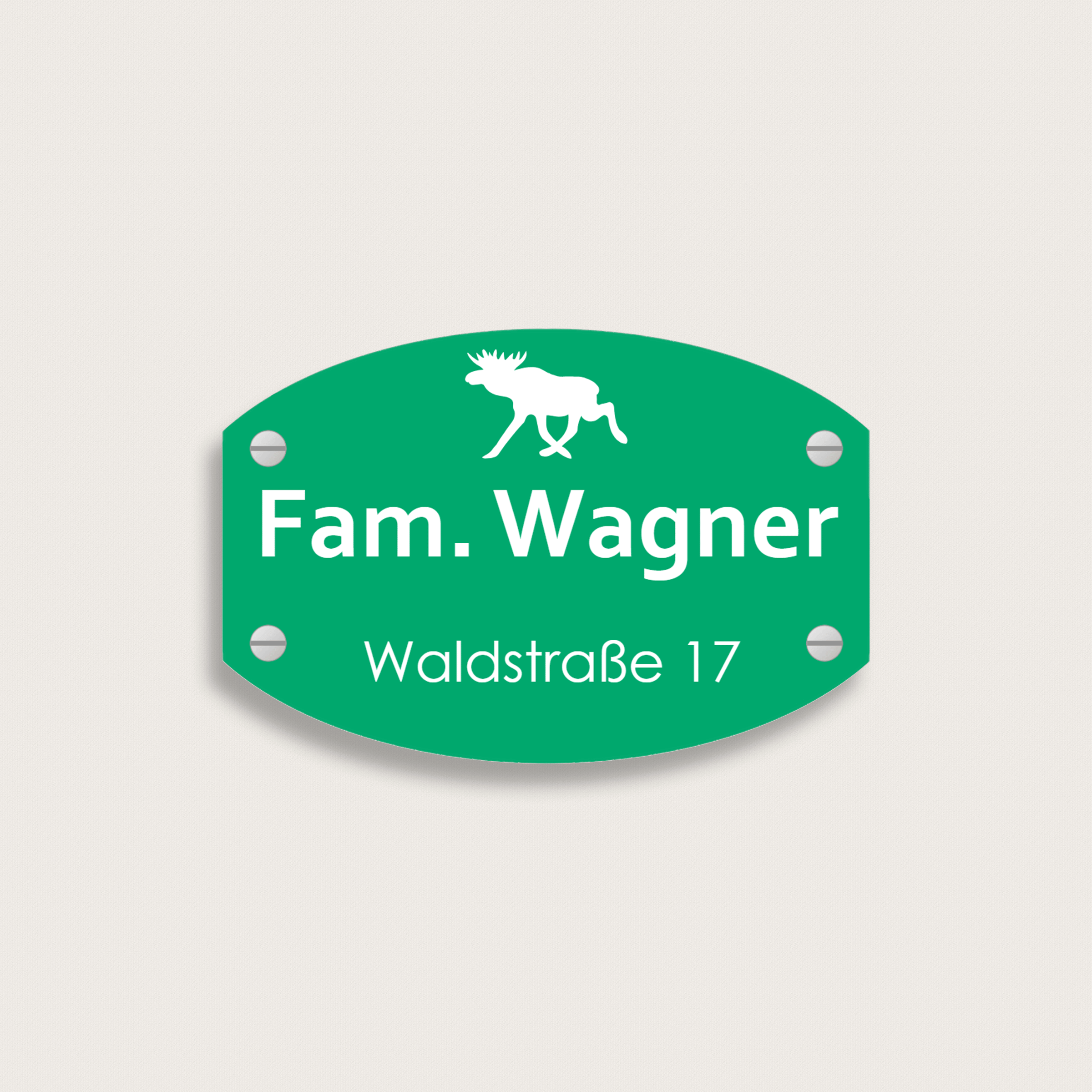 Briefkastenschild aus Kunststoff 70 x 47 mm