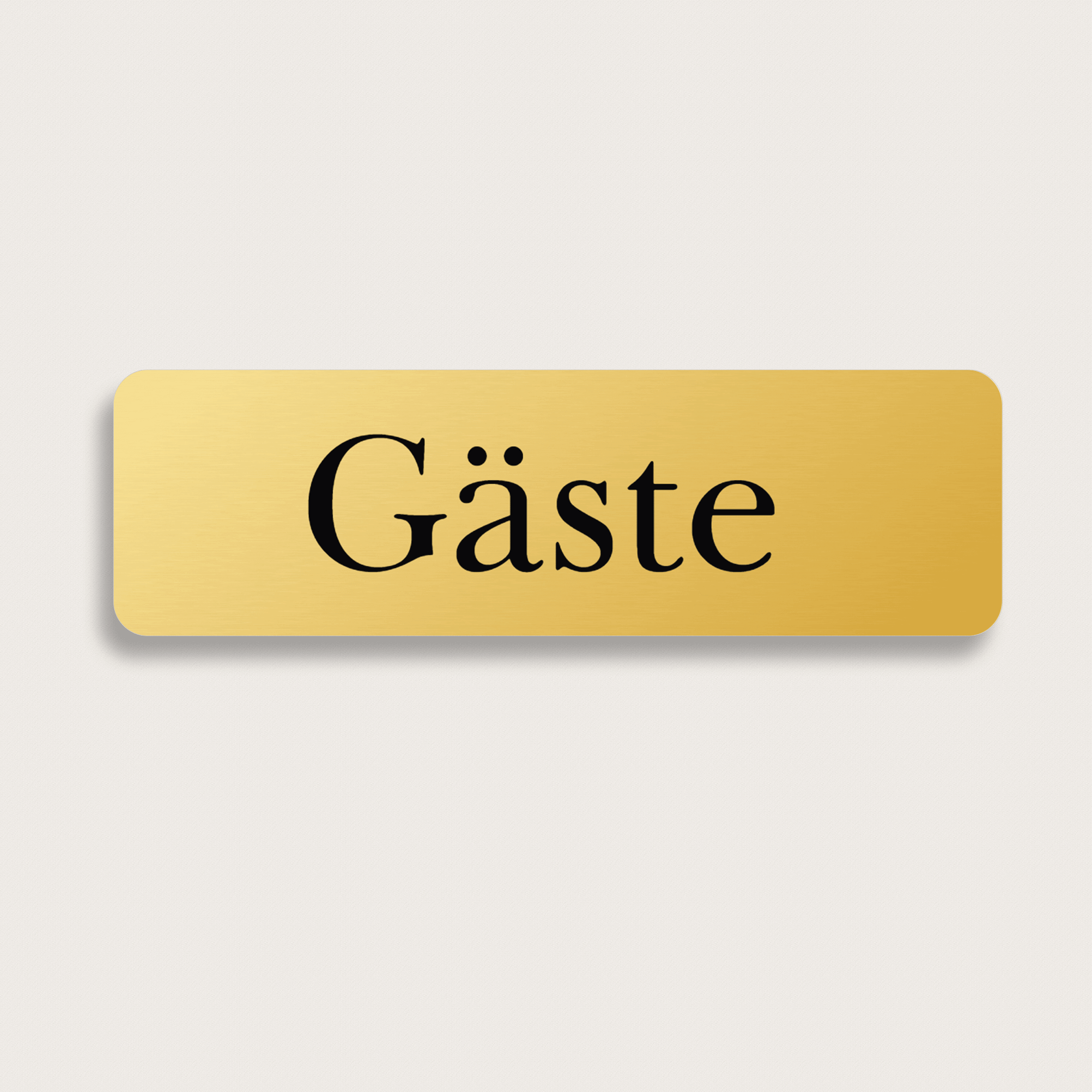 Gästeschild aus Messing 50 x 15 mm