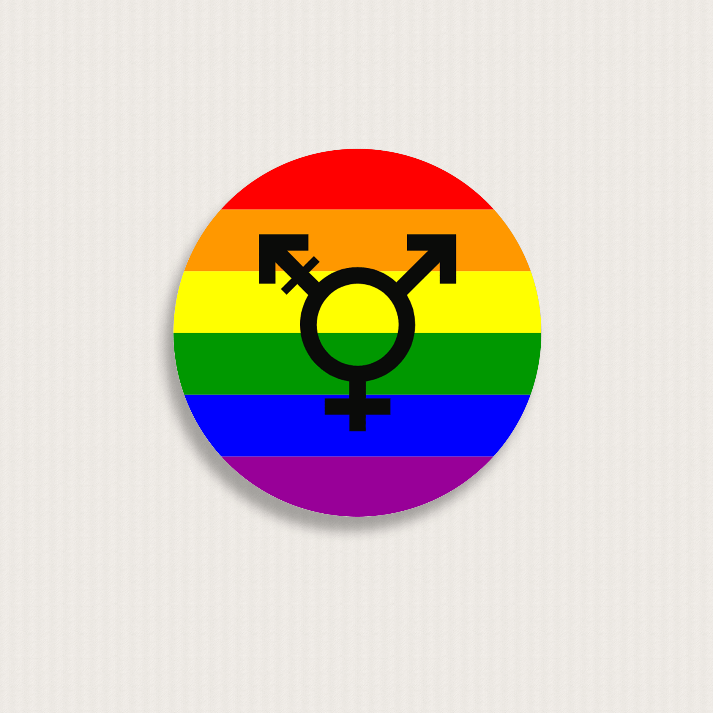 LGBTQIA + schild aus Kunststoff 100 x 100 mm