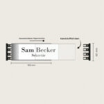 Türschild Büro 150 x 62 mm Auswechselbarer Papierstreifen