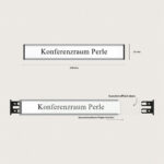 Türschild Büro 210 x 31 mm Auswechselbarer Papierstreifen