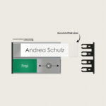 Türschild Büro frei_besetzt Auswechselbarer Papierstreifen jcde1871