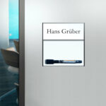 Türschild Büro mit whiteboard an der tür 150 x 155-mm
