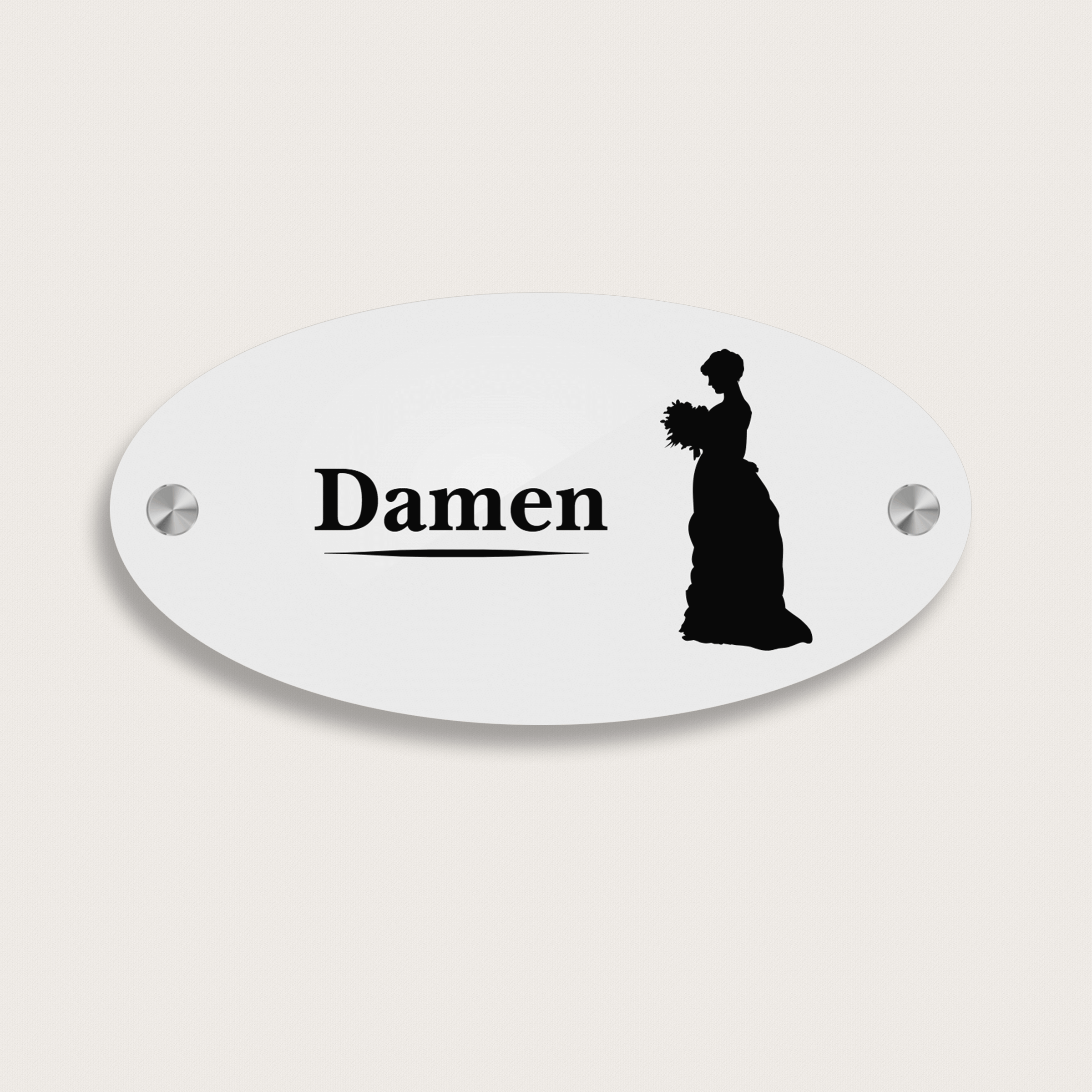 Türschild Damen aus Acryl 200 x 100 mm