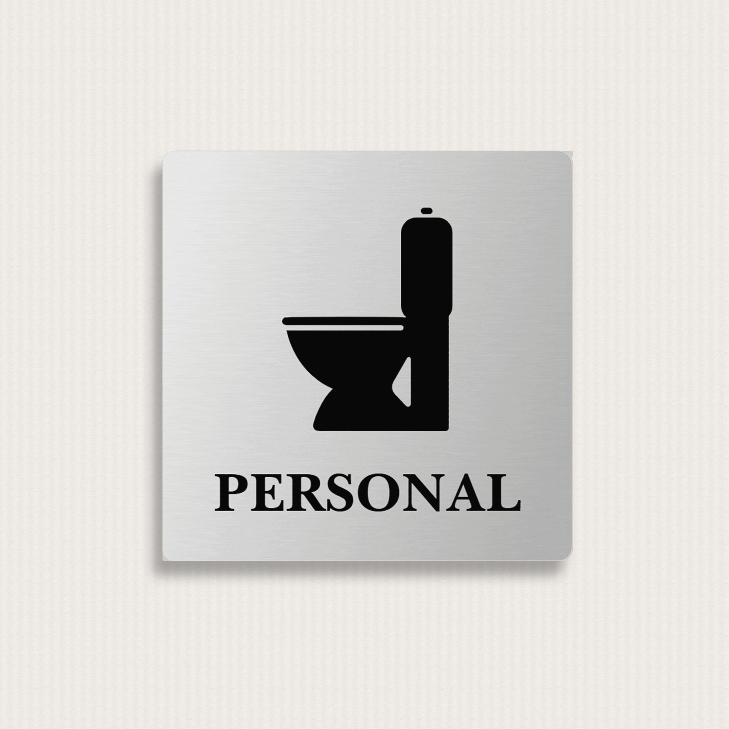 Personal toiletten aluminiumschilder 150 x 150 mm