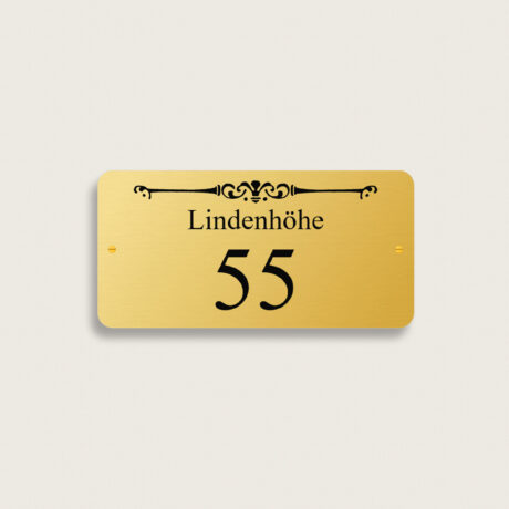 Hausnummernschilder aus Messing 100 x 50 mm