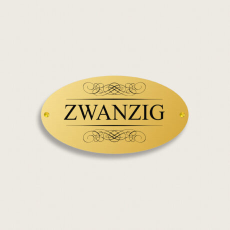 Hausnummernschilder aus Messing 280 x 150 mm