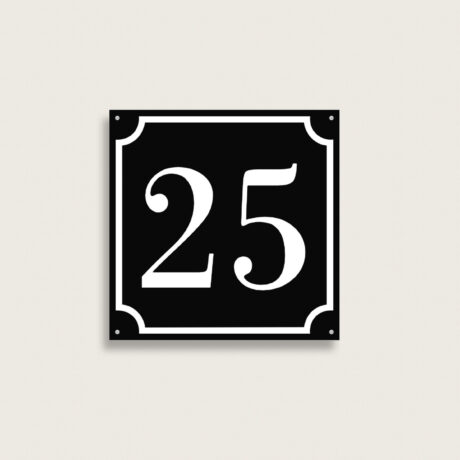 Hausnummernschilder aus Metall 200 x 200 mm