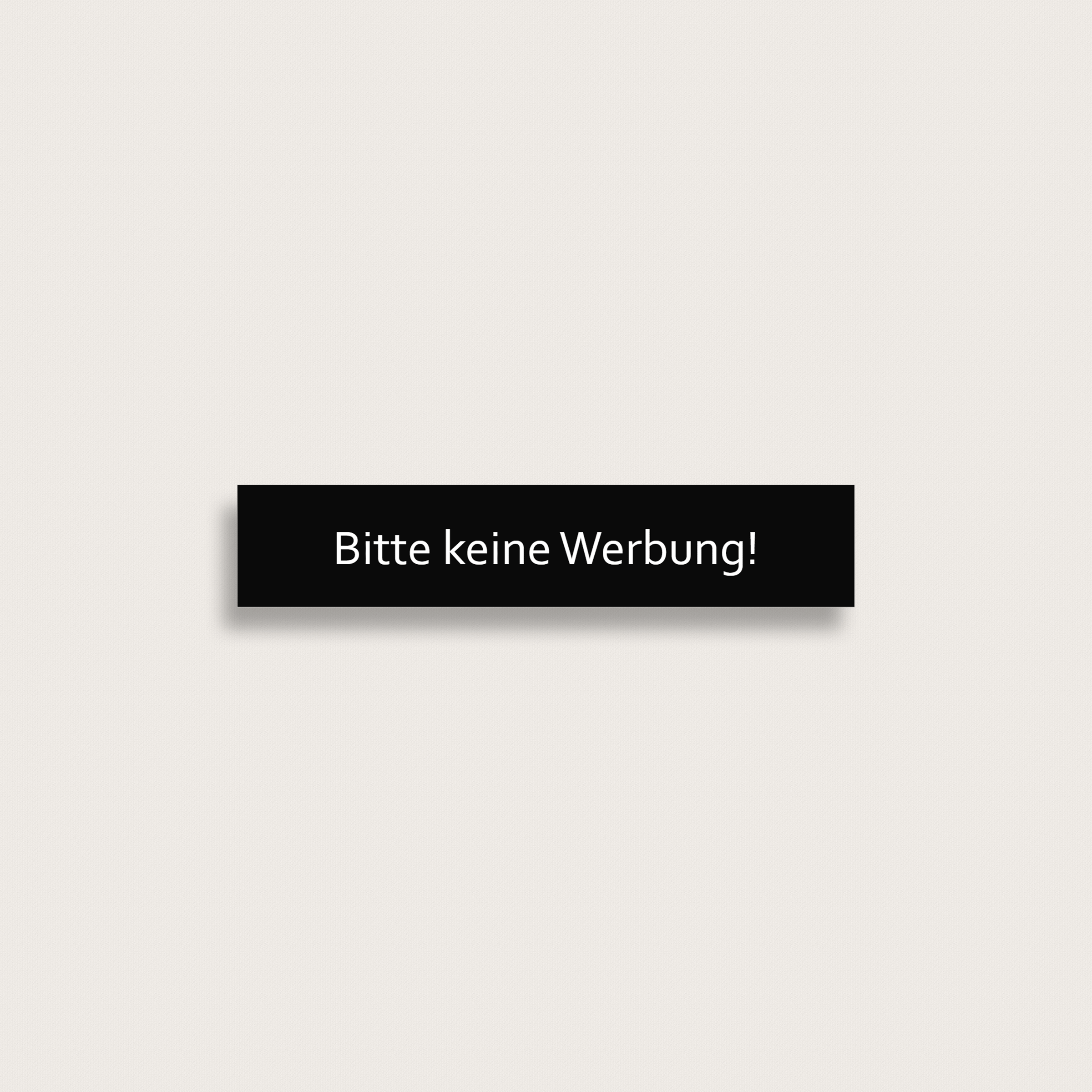 Keine-Werbung-Danke-Schild-aus-Kunststoff-100-x-20-mm