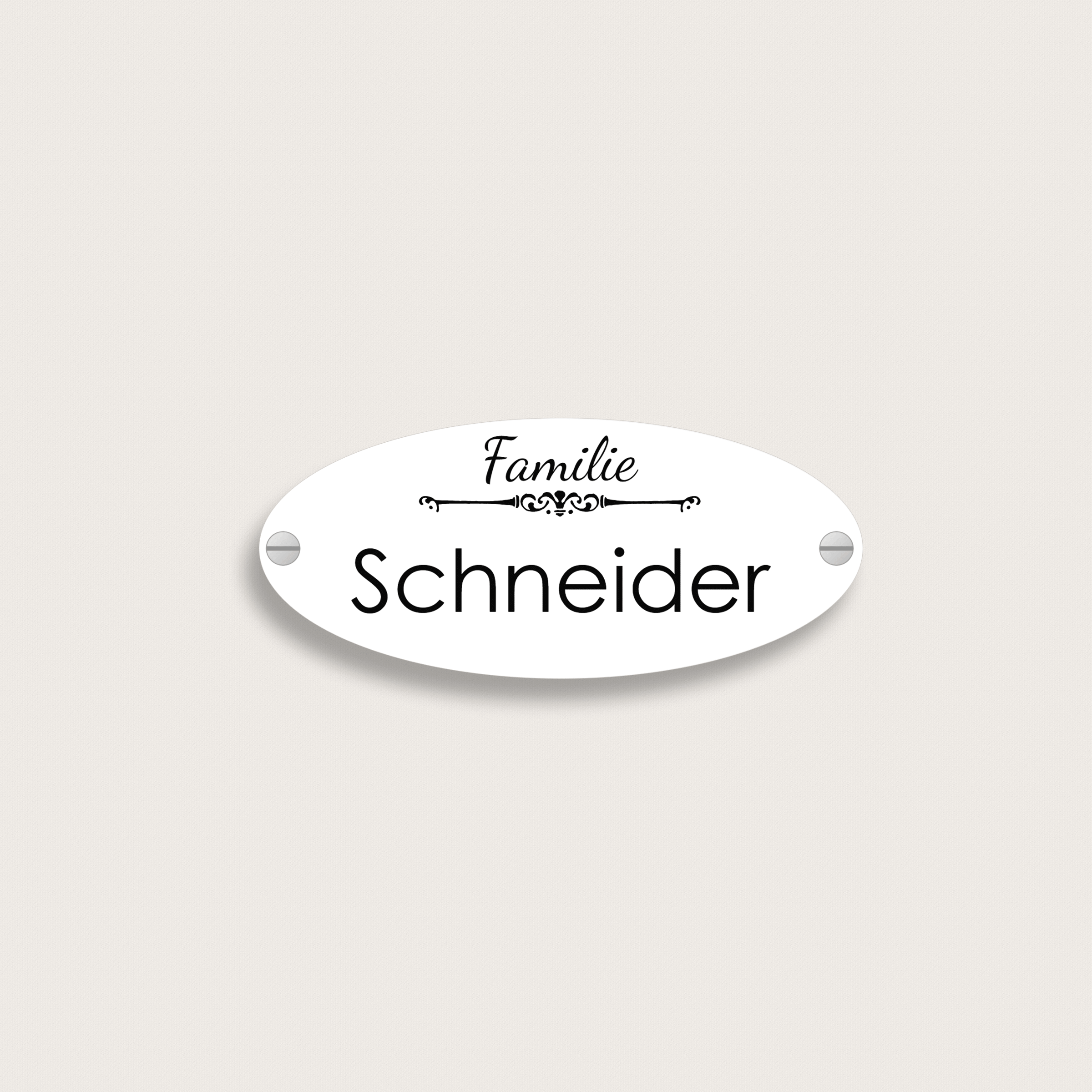 Klingelschilder aus Kunststoff 70 x 30 mm