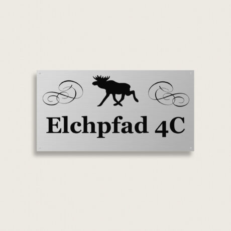 Namensschild fur Haus aus Metall 500 x 135 mm