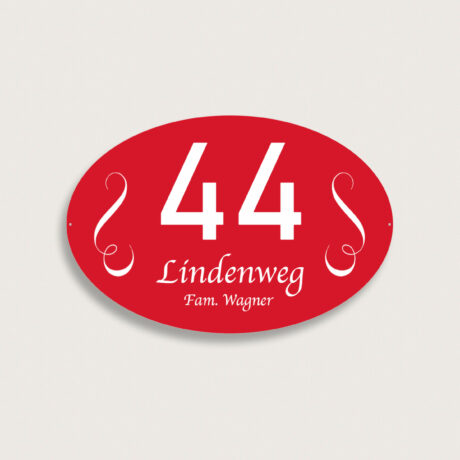 Namensschild fur Haus aus Metall 500 x 332 mm