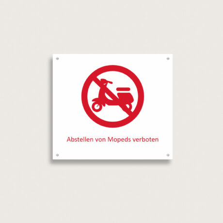 Parkverbotsschild Mopeds aus Kunststoff 170 x 150 mm
