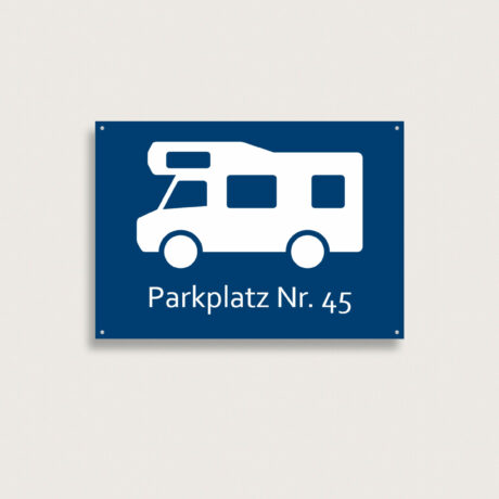 Parkplatzschild Wohnmobil Parkplatz aus Kunststoff 297 x 210 mm