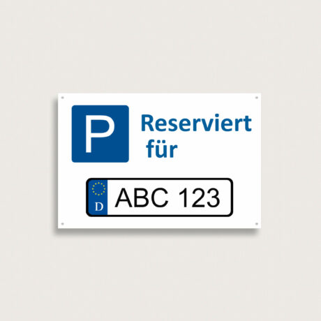 Parkplatzschilder Individuelles Parken aus Metall 300 x 200 mm