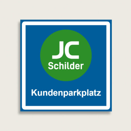 Parkplatzschilder Kundenparkplatz aus Metall 500 x 500 mm