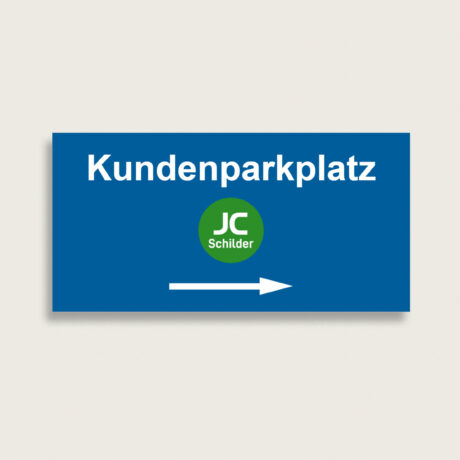 Parkplatzschilder Kundenparkplatz aus Metall 600 x 300 mm