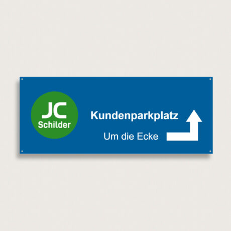 Parkplatzschilder um die Ecke aus Metall 500 x 200 mm