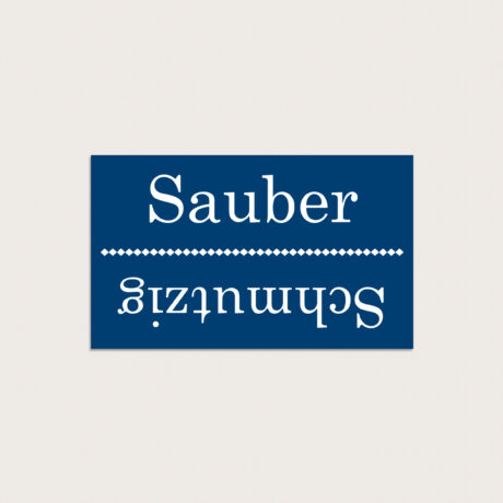 Sauber Schmutzig Schild aus Kunststoff mit Magnet 100 x 60 mm